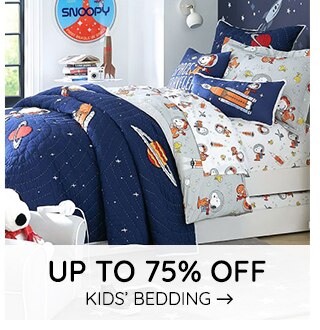 UP TO 75% OFF KIDS' BEDDING