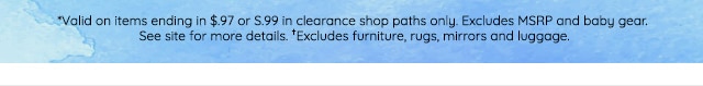 CLEARANCE – EXTRA 20% OFF*