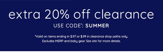 EXTRA 20% OFF CLEARANCE