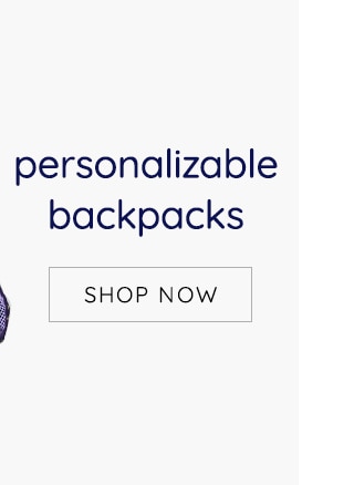 PERSONALIZABLE BACKPACKS