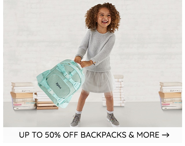 UP TO 50% OFF BACKPACKS & MORE