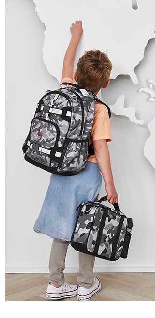 GRAY CLASSIC CAMO REFLECTIVE BACKPACKS