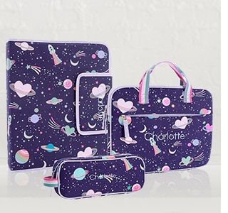 MACKENZIE RAINBOW HEART GALAXY SCHOOL ACCESSORIES