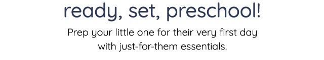 READY, SET, PRESCHOOL!