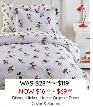 DISNEY MICKEY MOUSE ORGANIC DUVET COVER & SHAMS