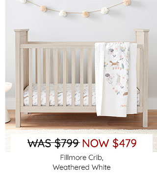 FILLMORE CRIB, WEATHERED WHITE