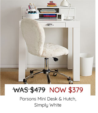 PARSONS MINI DESK & HUTCH