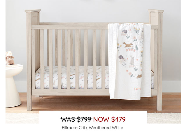 FILLMORE CRIB, WEATHERED WHITE