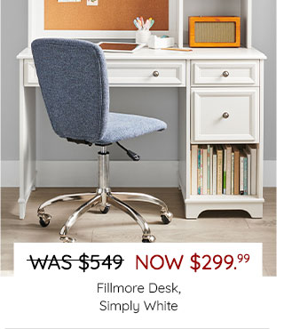 FILLMORE DESK, SIIMPLY WHITE