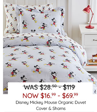 DISNEY MICKEY MOUSE ORGANIC DUVET COVER & SHAMS