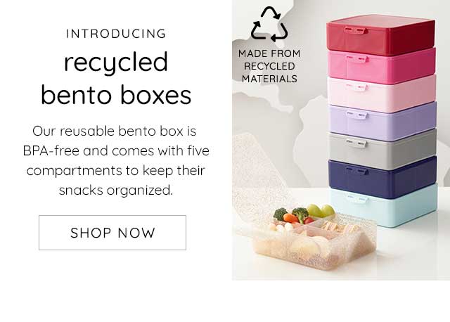 INTRODUCING RECYCLED BENTO BOXES