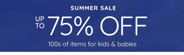 SUMMER SALE - UP TO 75% OFF