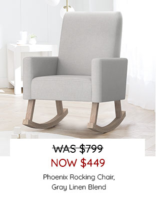 PHOENIX ROCKING CHAIR, GRAY LINED BLEND