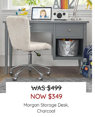 MORGAN STORAGE DESK, CHARCOAL