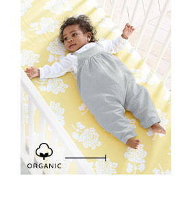 HOP FOR FLOWERS BY TRACY REESE ROSE ORGANIC CRIB FIITED SHEETS