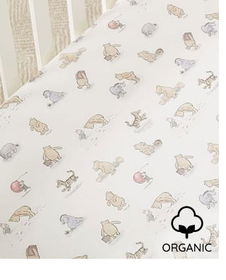 DISNEY WINNIE THE POOH CRIB FITTED SHEETS