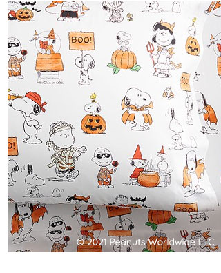 ORGANIC SNOOPY HALLOWEEN SHEET SET