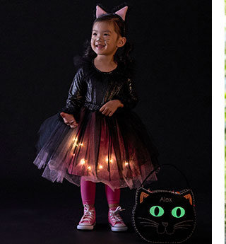 GLOW IN THE DARK CAT COSTUME