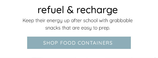 REFUEL & RECHARGE - SHO FOOD CONTAINERS