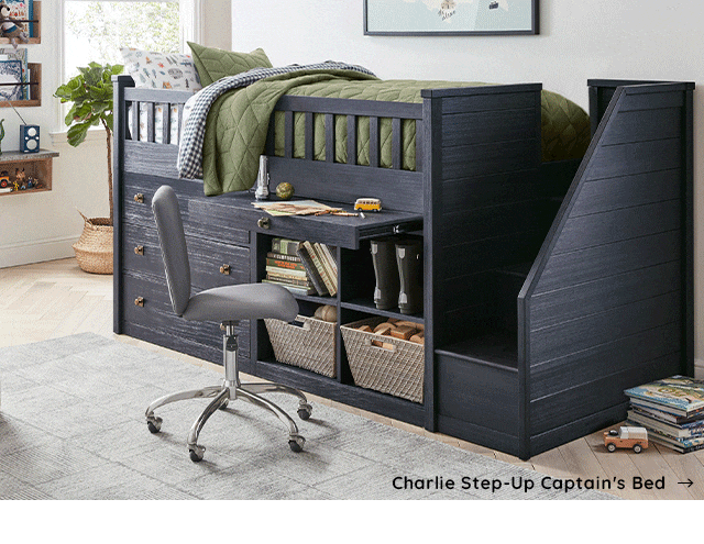 CHARLIE KIDS STEP-UP CAPTAIN'S BED