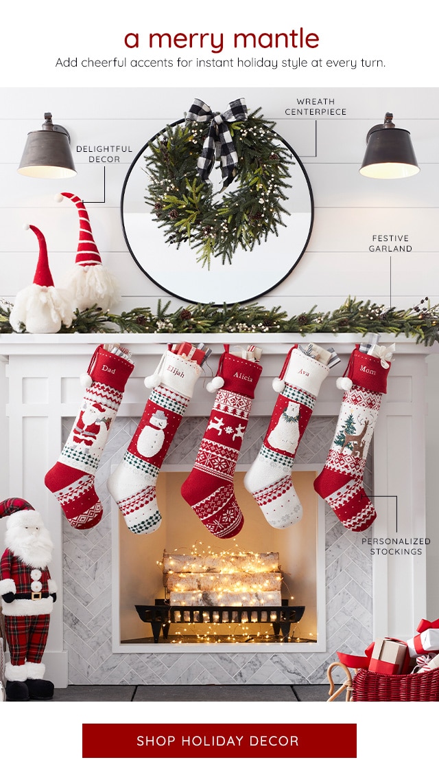 A MERRY MANTLE – SHOP HOLIDAY DECOR