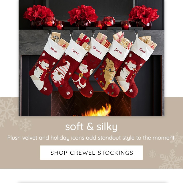 SHIOP CREWEL STOCKINGS