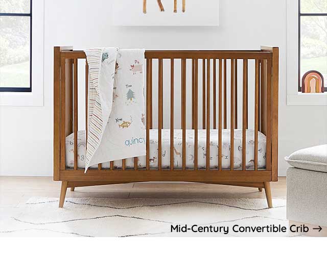 MID-CENTURY CONVERTIBLE CRIB