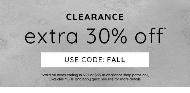 CLEARANCE - EXTRA 30% OFF