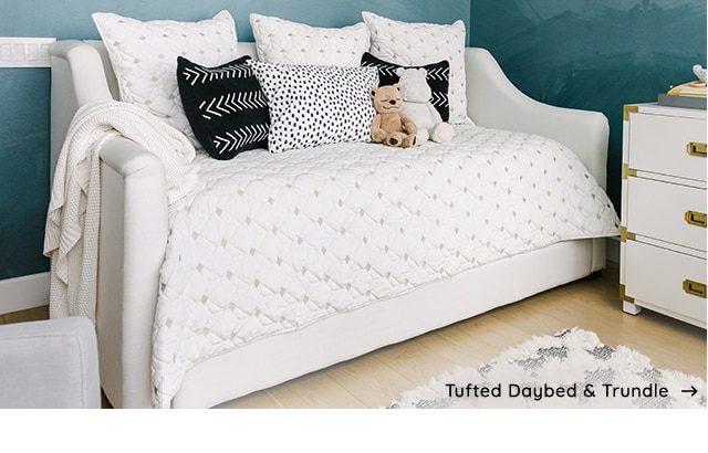 TUFTED DAYBED & TRUNDLE