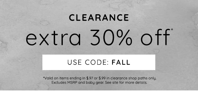 EXTRA 30% OFF CLEARANCE