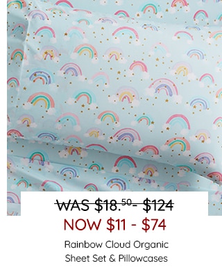 RAINBOW CLOUD SHEET SET & PILLOWCASES