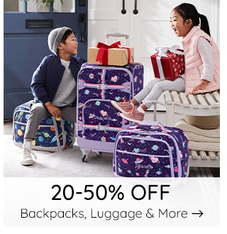 20-50% OFF BACKPACKS, LUGGAGE & MORE