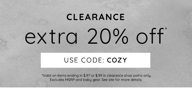 EXTRA 20% OFF CLEARANCE