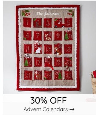 30% OFF ADVENT CALENDARS