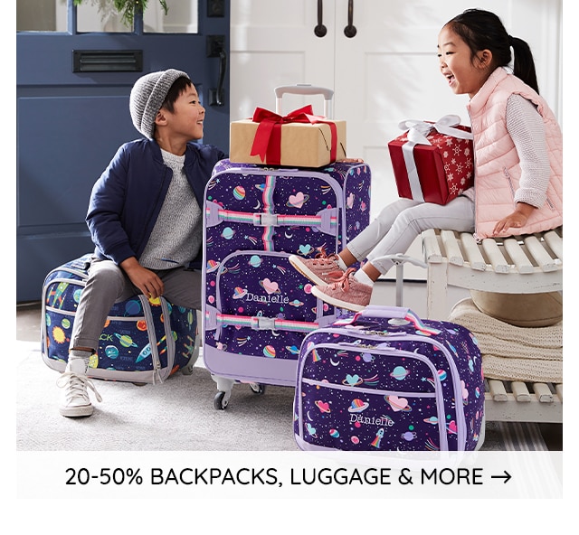 20-50% BACKPACKS, LUGGAGE & MORE