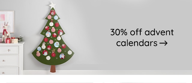 30% OFF ADVENT CALENDARS