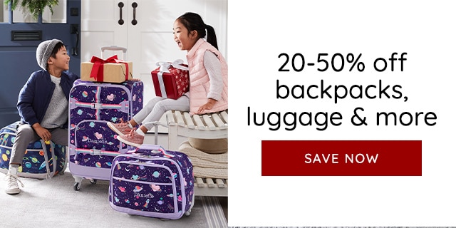 20-50% OFF BACKPACKS, LUGGAGE & MORE