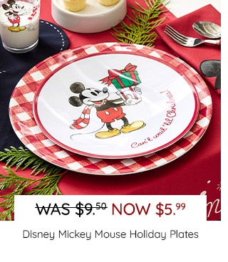 DISNEY MICKEY MOUSE HOLIDAY PLATES