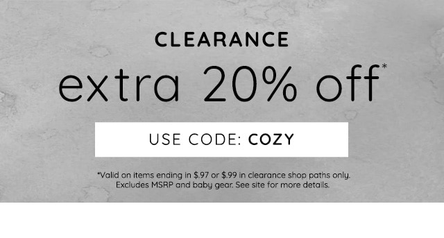 EXTRA 20% OFF CLEARANCE