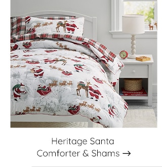 HERITAGE SANTA COMFORTER & SHAMS