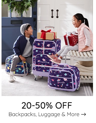 20-50% OFF BACKPACKS, LUGGAGE & MORE