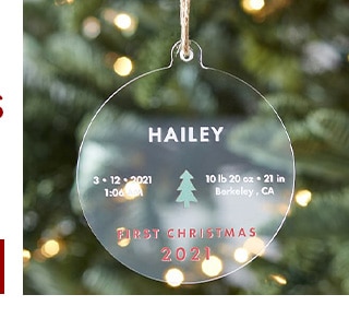 PERSONALIZED BABY ORNAMENTS