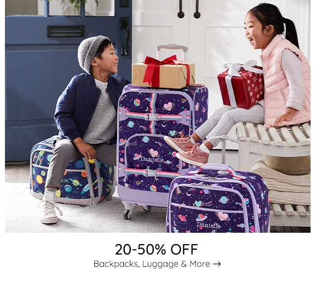 20-50% OFF BACKPACKS, LUGGAGE & MORE