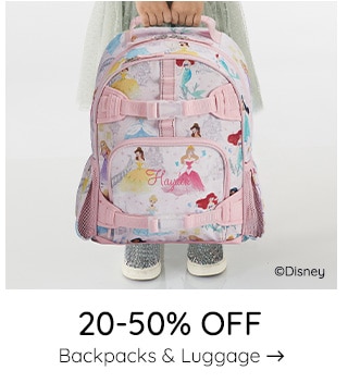 20-50% OFF BACKPACKS & LUGGAGE