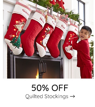 50% OFF QUILTED STOCKINGS