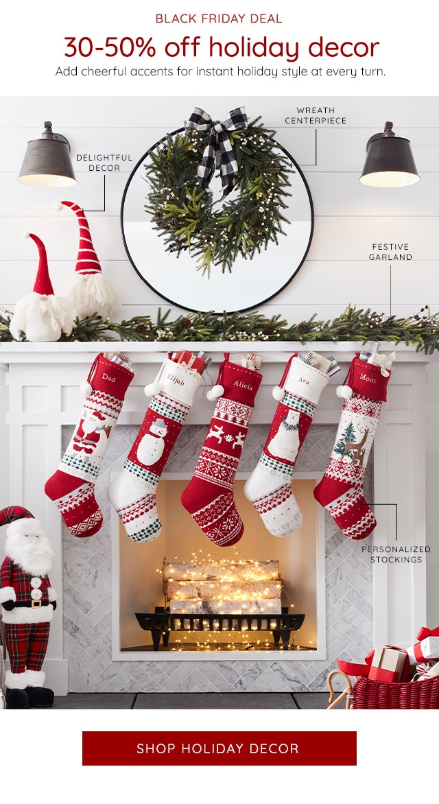 30-50% OFF HOLIDAY DECOR