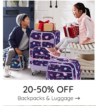 20-50% OFF BACKPACKS & LUGGAGE