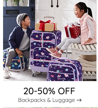 20-50% OFF BACKPACKS & LUGGAGE