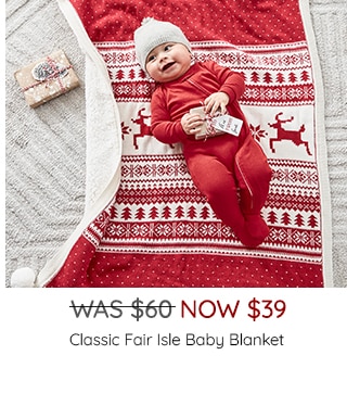 CLASSIC FAIR ISLE BABY BLANKET