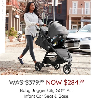 BABY JOGGER CITY GO AIR INFANT CAR SEAT & BASE